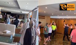 Beş yıldızlı otelde müşterilerle otel çalışanları birbirine girdi