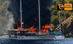 Fethiye açıklarında tekne yangını: 115 kişi kurtarıldı