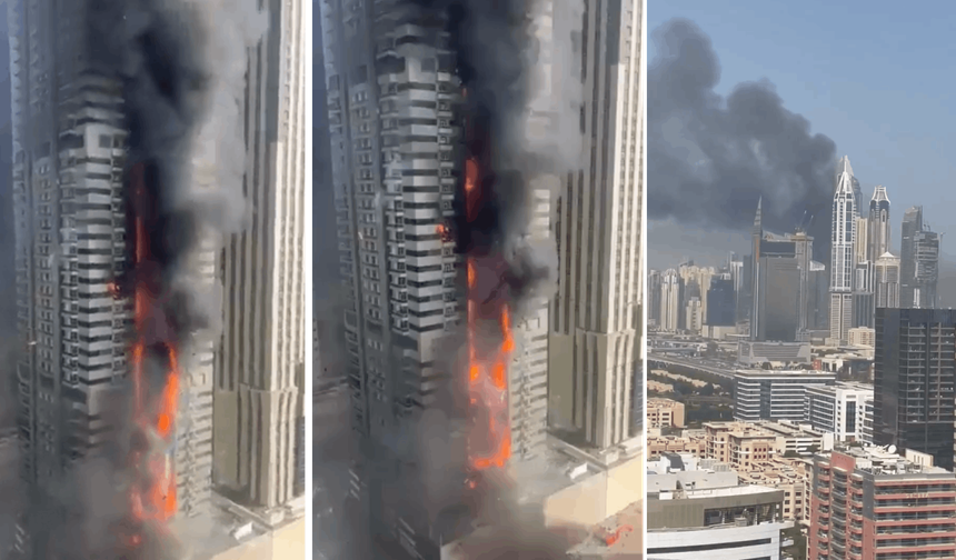 Dubai'de büyük yangın, 4 bin kişi tahliye edildi