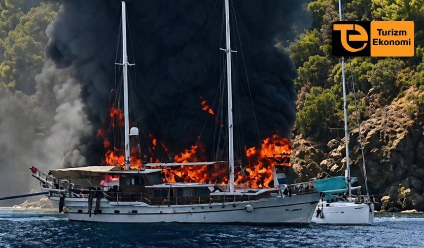 115 yolculu tekne yandı: Fethiye’de felaketin eşiğinden dönüldü