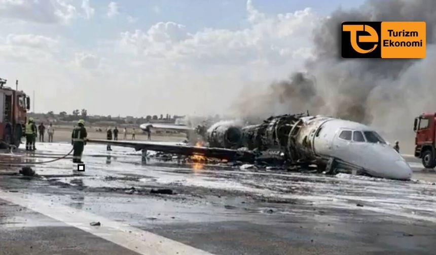 Libya’da pistten çıkarak yanan uçak Türk turizm şirketinin çıktı