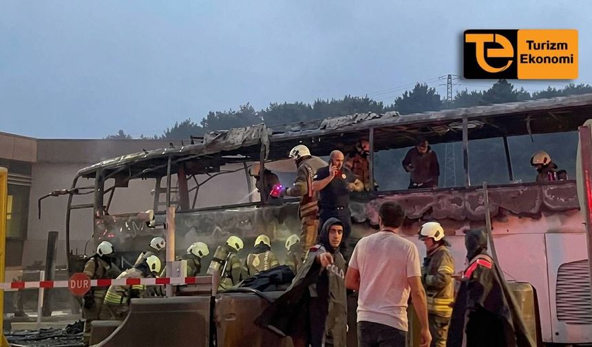 Kuzey Marmara Otoyolunda otobüs yangını: 2 ölü, 8 yaralı