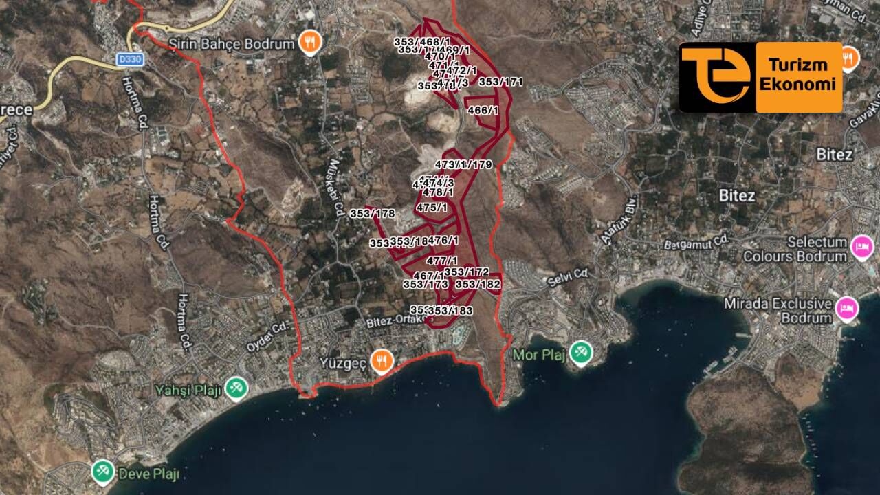 Bodrum’daki 650 bin m2 araziye turizm, ticaret ve konut imarı